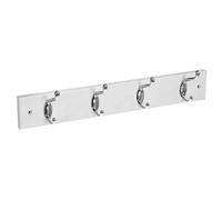 Paris Prix - Patère FIVE Simply Smart - bois & métal, 4 têtes, 42 cm - Blanc