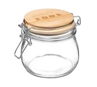 Five - Bocal de Conservation en Verre et Couvercle en Bois 0.5 L