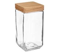 FIVE Bocal en Verre carré 2 l, 11 x 11 x 22,5 cm