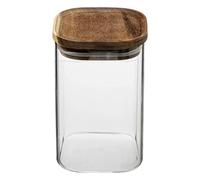 Five Gloves – Bocal en verre «Hermet» – Couvercle acacia – 0,9 L