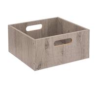 Five Boîte de rangement 31 x 31 x 15 cm en bois, grise