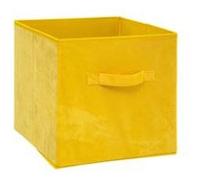 Five Boîte de rangement design velours Mix n' modul 31 x 31 cm Jaune
