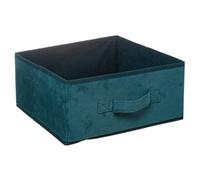 Five - Boîte de Rangement en Velours Bleu 31 x 31 x 15 cm