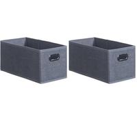 Five - Boîte de Rangement Gris foncé chiné 15 x 31 x 15 cm (Lot de 2)