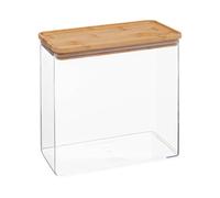 FIVE Boîte de Rangement rectangulaire en polystyrène 3 l, Transparent, 20,8x20,4x10,4