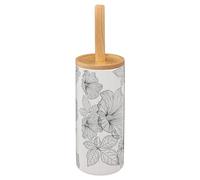 Atmosphera Brosse WC Five – Support en céramique déco Blackflora