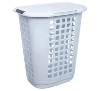 Five - Corbeille à Linge fermée 63 L - Blanc et Gris