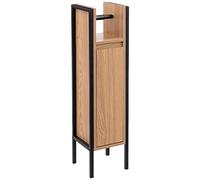 Five - Dérouleur Papier Toilette WC avec réserve H 78 cm - Tribecart Noir et Naturel