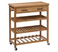 Five - Desserte roulante Grand modèle en Bambou H 90 cm