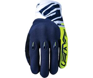 Five E3 Evo, Gants XXL Bleu Foncé/Jaune Néon/Blanc Bleu Foncé/Jaune Néon/Blanc