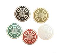 Five Elements Wellness Disque pour soulager les maux de tête (5 couleurs) | Ensemble de 5 pièces, principe LaHovsky, 12 pistes en cuivre, restaure les cellules pour la fréquence