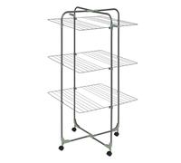 5 five simply smart 5five - Étendoir à Linge Tour Pliant Mojave - 30 Mètres en Acier - Séchoir Pliable à Roues, Porte-cintres Inclus - pour Intérieur, Buanderie
