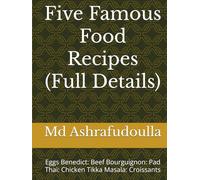 Five Famous Food Recipes (Full Details): Eggs Benedict: Beef Bourguignon: Pad Thai: Chicken Tikka Masala: Croissants