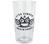 Five Finger Death Punch Knuckle Logo Unisexe Verre à pinte transparent Verre 0,5 L
