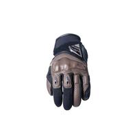 Five Gants Moto Homme RS2 EVO2 Marron - Coque Carbone Véritable Ergo PROTECH® - Paume Cuir de Chèvre Pleine Fleur - Tactiles Touch Screen et Ventilés - Protection Homologuée CE KP1