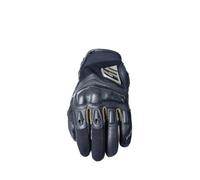 Five Gants Moto Homme RS2 EVO2 Noir et Kaki - Coque Carbone Véritable Ergo PROTECH® - Paume Cuir de Chèvre Pleine Fleur - Tactiles Touch Screen et Ventilés - Protection Homologuée CE KP1