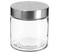 5five Bocal en verre avec couvercle en acier inoxydable, 0,75 L
