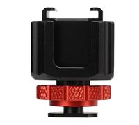 Five Head Hot Shoe Adapter Extension Bracket, Cold Shoe Adapter for Microphone Fill Light Stand, Wearproof Aluminum Alloy Bracket with R - Angle Design, Compatible with DSLR