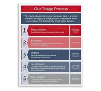 Five Level Triage Color Code Poster Canvas Painting Art for Emergency Medicine Teaching Classroom Home Office Decor