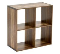 5five Étagère 4 cases Mix indus Effet bois foncé Marron