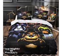 Five Nights At Freddy's Housses De Couettes 3D Imprimé Anime Pour Adultes Et Enfants Housse De Couette E Avec Fermeture À Glissière Microfibr Avec Taies Parure De Lit 3 Pièces King（220x240cm）