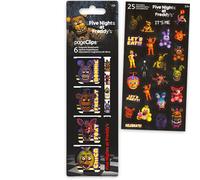 Five Nights at Freddy's Lot de 6 marque-pages avec autocollants Freddy, Bonnie, Chica, Foxy Plus | Fournitures scolaires Five Nights at Freddy's pour garçons, filles, enfants