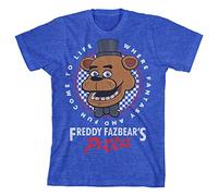 Five Nights at Freddy's "Pizza" Boy's Blue T-Shirt: Medium