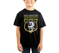 Five Nights at Freddy's "Security" Boy's Black T-Shirt: Large