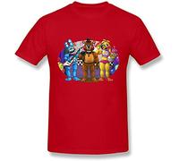 Five Nights at Freddy's T Shirt Men's Fashion Cotton Crew Neck Short Sleeve Graphic Tees Casual Summer Tee Tops Black (XX-Large)