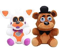 Five Nights at Sister Location Ensemble en peluche Lolbit et Fazbear pour enfants, convient comme cadeau de Noël, Nouvel An et anniversaire