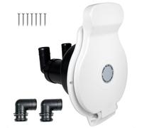 Five Oceans FO2203 Pompe de cale manuelle, 10-16/22-18 GPM, ports de 2,5 cm et 3,8 cm pour eau/déchets, PP durable et ABS, pompe à main compacte pour bateaux et voiliers jusqu'à 12,2 m