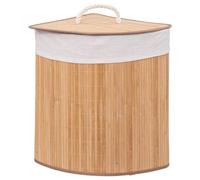 5five - panier à linge d angle bambou 48l