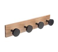 Five Patère à 4 têtes - 40 x 8 x 6,5 cm - Bois - Noir