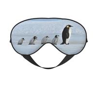 Five Penguins Masque de sommeil double face, occultant, réglable, masque pour les yeux soyeux pour dormir, voyage, doux, respirant, léger et confortable
