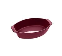Five - Plat à four ovale en Céramique Rouge 37 x 21 cm
