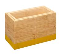Five - Pot Range-Couverts Extensible en Bambou Naturel & Jaune Moutarde