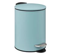 Five - Poubelle de salle de bain en métal Bleu artic Soft Close 3 L