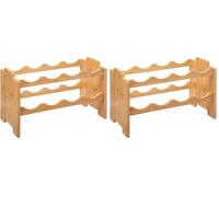 Five - Range Bouteilles en Bambou Rack superposable pour Augmenter la capacité de Stockage (Lot de 2)