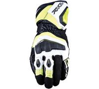 Five RFX4 EVO Gants de moto, Noir/Blanc/Néon jaune, Taille S
