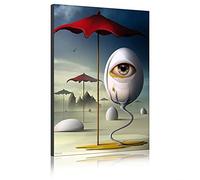 Five-Seller Affiche Abstraite D'artiste D'Espagne Impression D'Art Mural Collection Célèbre De Peinture à L'huile De Surréalisme Par Salvador Dali Reproduction Sur Toile (1,60_x_90_cm(Avec cadre))