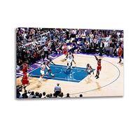 Five-Seller Le Dernier Coup De Michael Jordan En 1996 Art Mural Peinture Sur Toile Fan Affiche Impression Image Murale Pour La Décoration Du Salon (Art-2,90_x_140_cm(Pas de cadre))