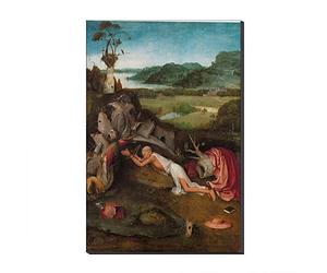 Five-Seller Saint Jérôme à La Prière De Jérôme Bosch Reproduction sur Toile De Tableaux Célèbres, Reproductions Imprimées sur du Papier Peint De Toile pour des Décorations pour La Maison (40_x_60_cm)