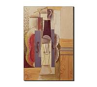 Five-Seller Violon Suspendu Au Mur De Pablo Picasso Reproduction De Beaux-Arts De Toile Imprimée sur du Mur De Toile Art Giclée pour Les Décorations pour La Maison (Pas de Cadre,50_x_70_cm)