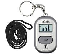 FIVE SENSES Atomic 1281S Porte-clés parlant pour femmes et hommes personnes âgées malvoyants Porte-clés intelligent avec plusieurs réveils, Argenté, Décontracté