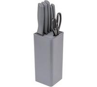 5five - bloc de 5 couteaux et ciseau néo gris