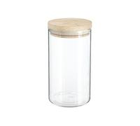 5five Bocal en verre avec couvercle en bois – 1 L