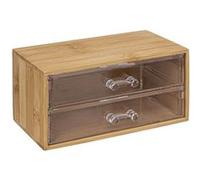 FIVE Simply Smart - Boîte à Bijoux 2 Tiroirs "Selena" 19cm Naturel Beige G