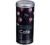 SG Secret de Gourmet Boite alimentaire - Relief II - capsule - 7.8 x 17.8 cm - Fer et étain - Noir