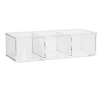 Boîte de Rangement en Coton à 3 Compartiments Selena 22,8 x 9,5 x 8,3 cm