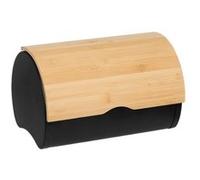 FIVE Simply Smart - Boîte à Pain en Métal "Bambou" 32cm Noir & Naturel G